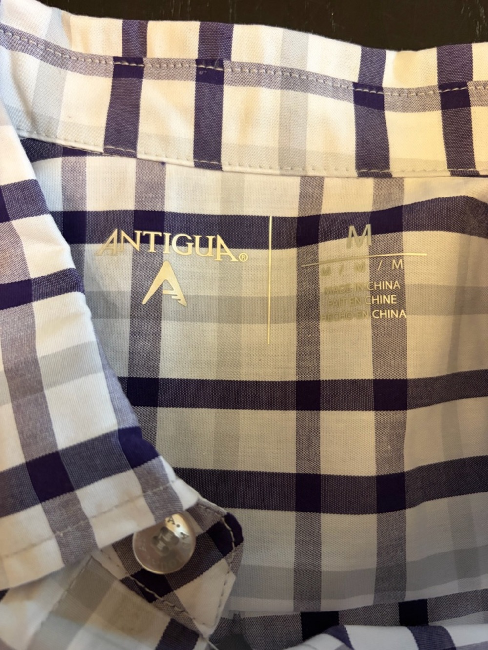 Men’s Antigua University of Washington Size Medium Button Down Shirt - Picture 2 of 7